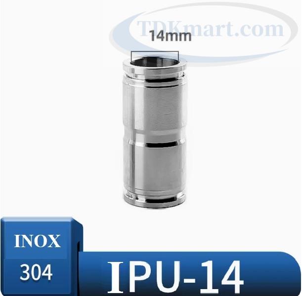 Đầu nối nhanh khí nén Inox thẳng IPU14