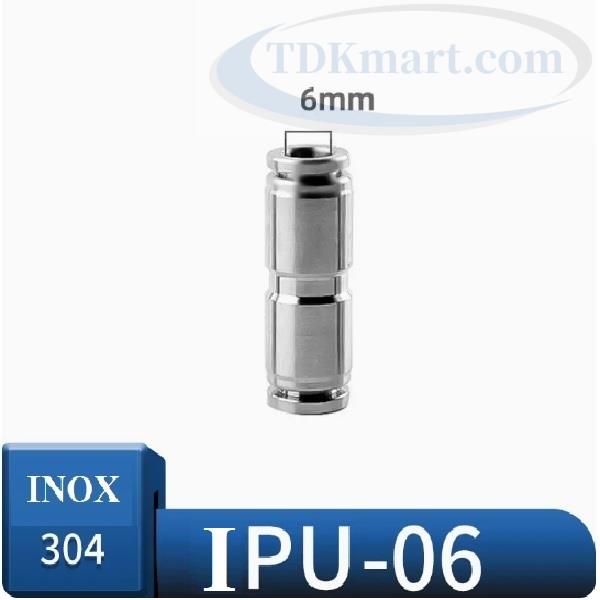 Đầu nối nhanh khí nén Inox thẳng IPU06