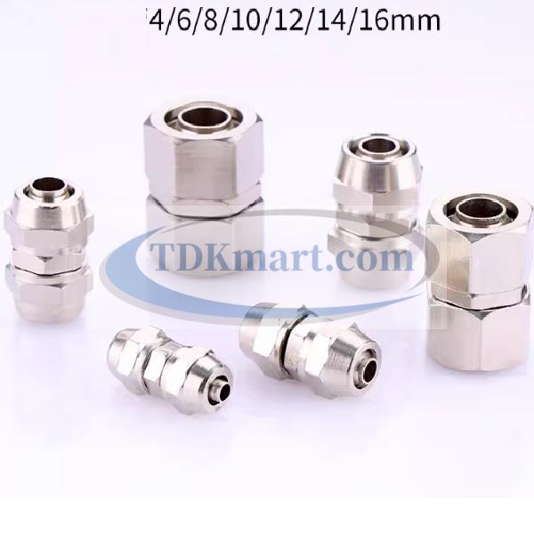 đầu nối khí nén 2 đầu siết