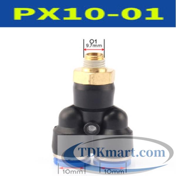 Đầu nối khí nén chữ Y ống 10- Ren ngoài 1/8
