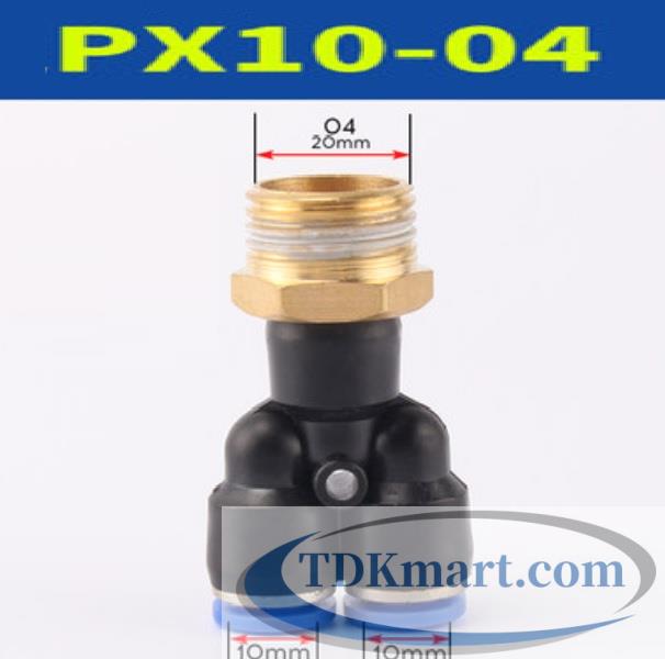 Đầu nối khí nén chữ Y ống 10- Ren ngoài 1/2