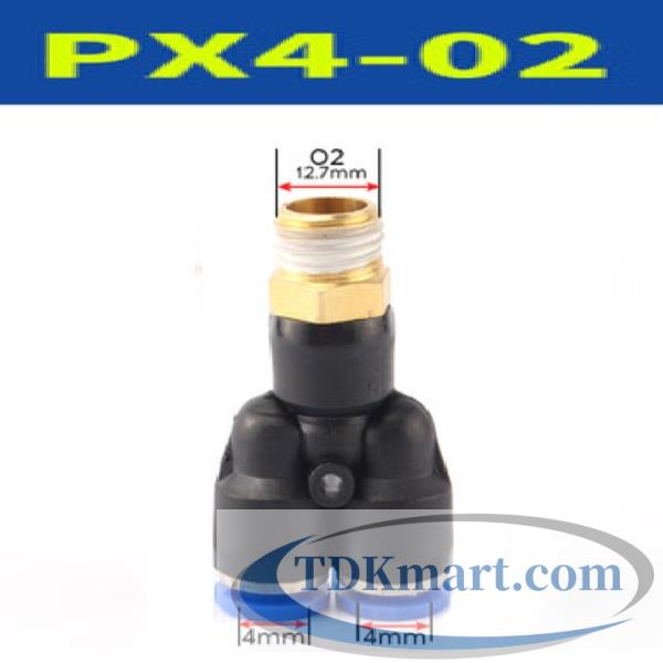 Đầu nối khí nén chữ Y ống 4- Ren ngoài 1/4