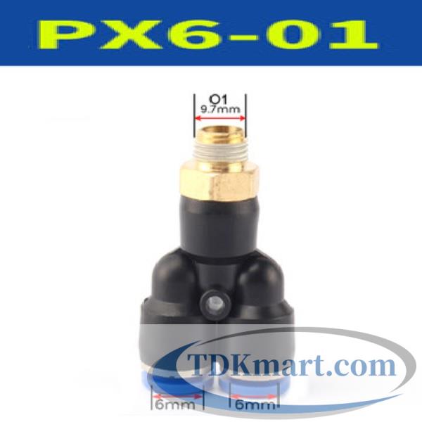 Đầu nối khí nén chữ Y ống 6- Ren ngoài 1/8