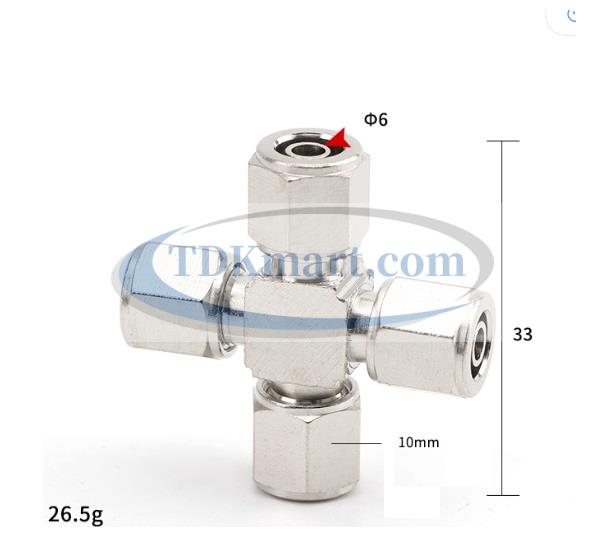 Đầu nối ngã tư có 4 đầu siết ống