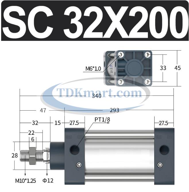 xi lanh khí nén sc32x200