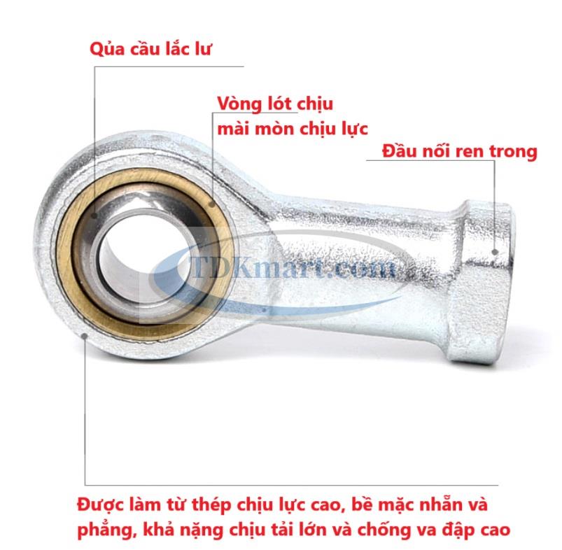 Đầu nối với ty xi lanh khí nén mắc trâu SI