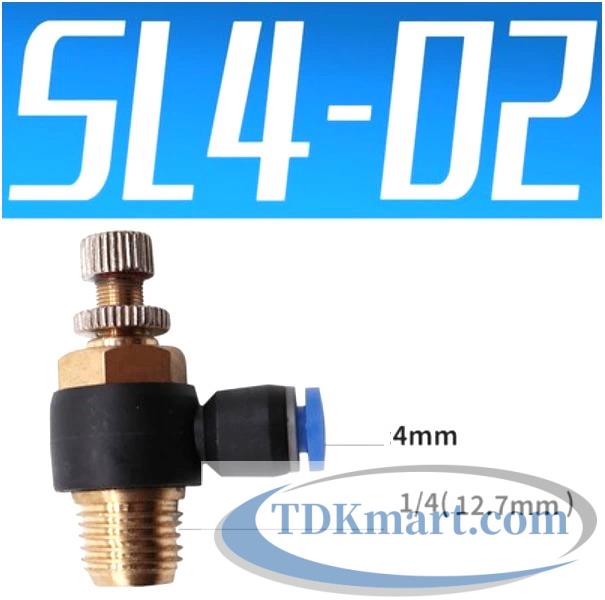 Van tiết lưu ống 4 mm Ren Ngoài 12.7mm = 1/4″