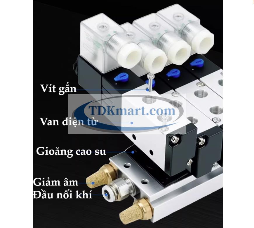 van điện từ lắp với đế van chi khí