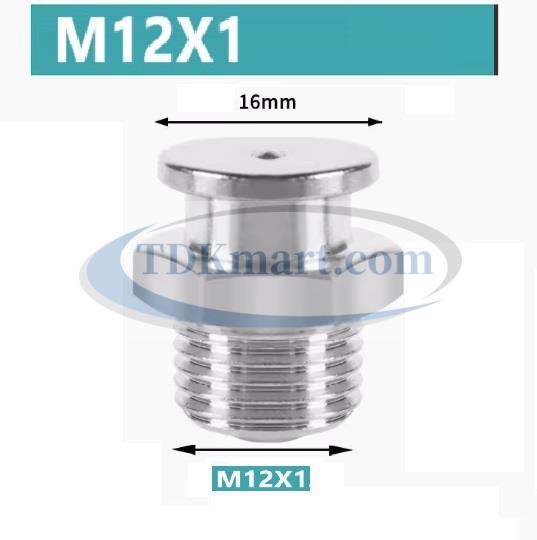 Vú mỡ nút Inox 304 M12x1 (16)