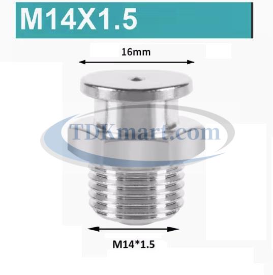 Vú mỡ nút Inox 304 M14x1.5 (16)