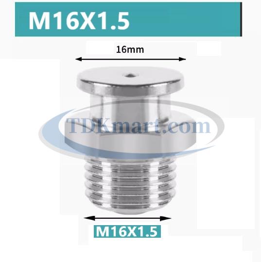 Vú mỡ nút Inox 304 M16x1.5 (16)