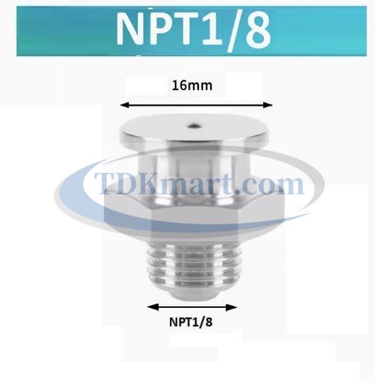 Vú mỡ nút Inox 304 NPT1/8-27 (16)
