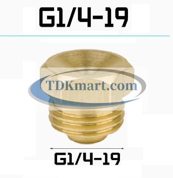 ốc bơm mỡ đồng đầu phễu G1/4-19