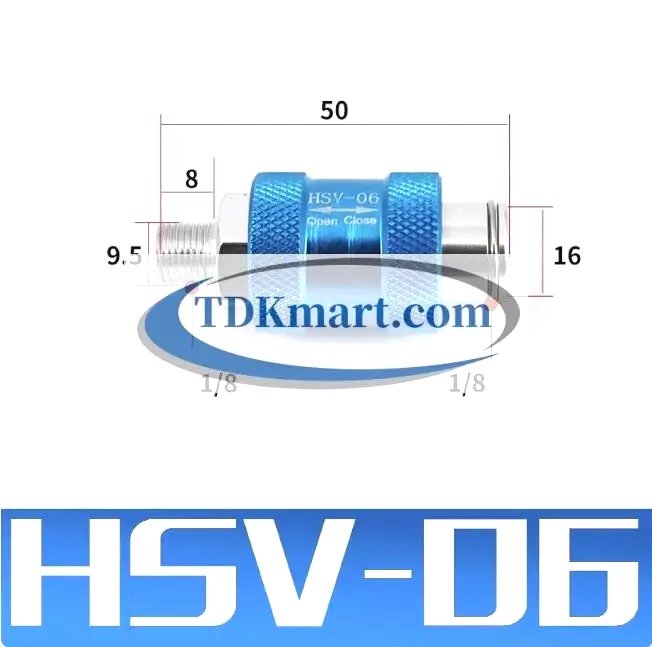 van trượt khí nén bằng tay HSV06 cổng ren 1/8