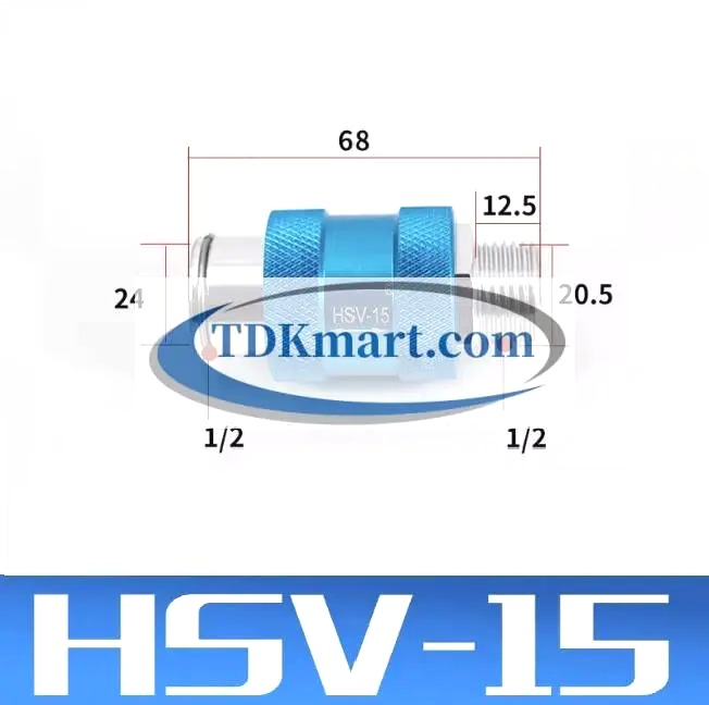 van trượt khí nén bằng tay HSV15 cổng ren 1/2