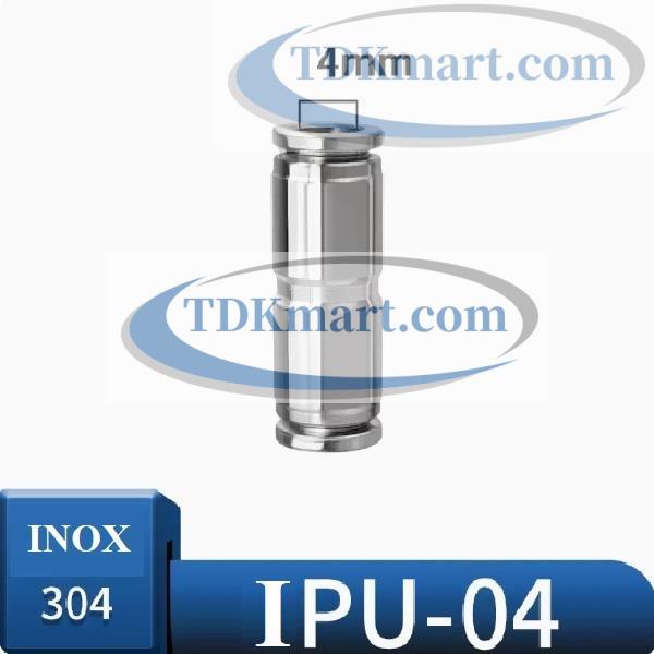 Đầu nối nhanh khí nén Inox 304 thẳng phi 4mm
