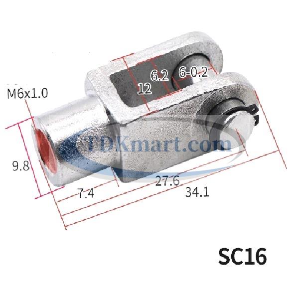 Đầu nối với ty xi lanh khí nén kiểu chữ Y