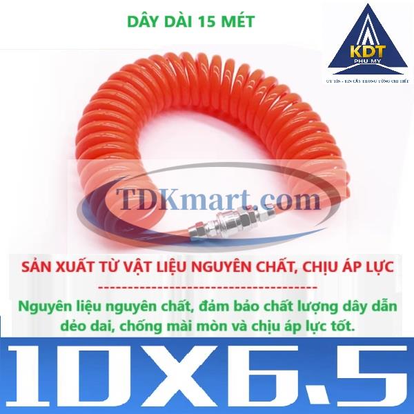 Dây hơi xoắn khí nén PU phi 10 dài 15m