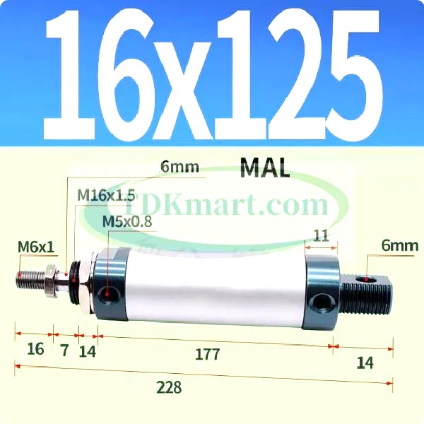 Xi lanh khí nén MAL16X125