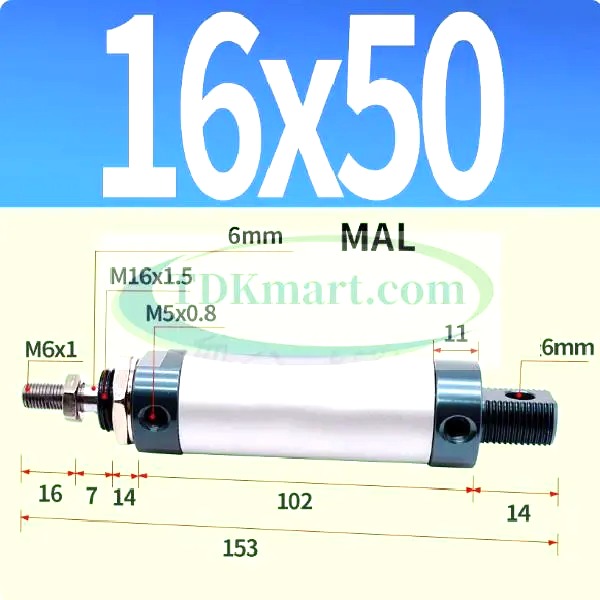 Xi lanh khí nén MAL16X50