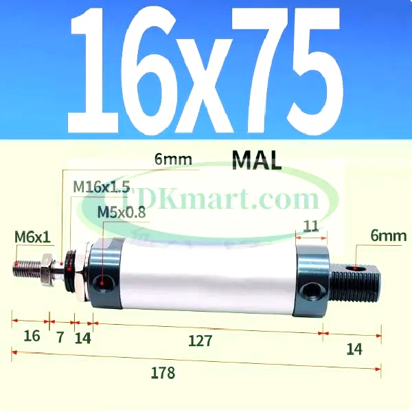 Xi lanh khí nén MAL16X75