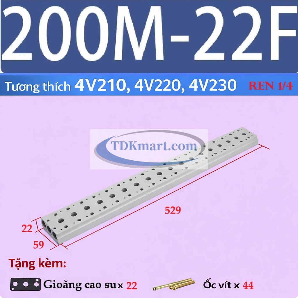 Đế van điện từ khí nén 200M-22F