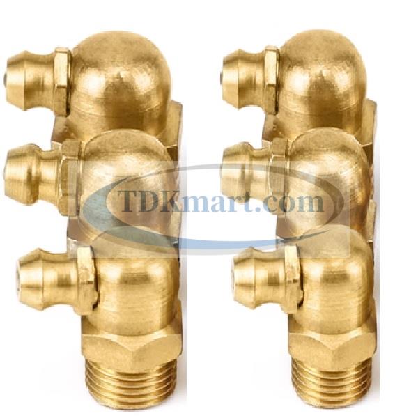 Vú bơm mỡ đồng NPT1/16-27 90 độ