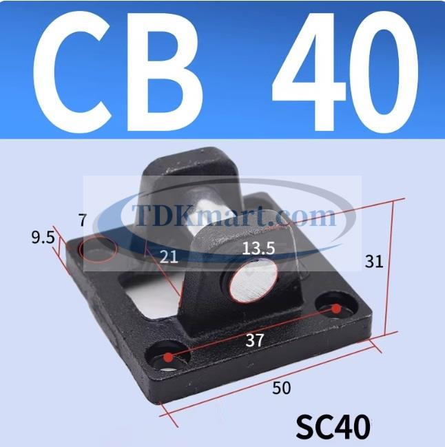 Đế xi lanh khí nén 2 tai CB40