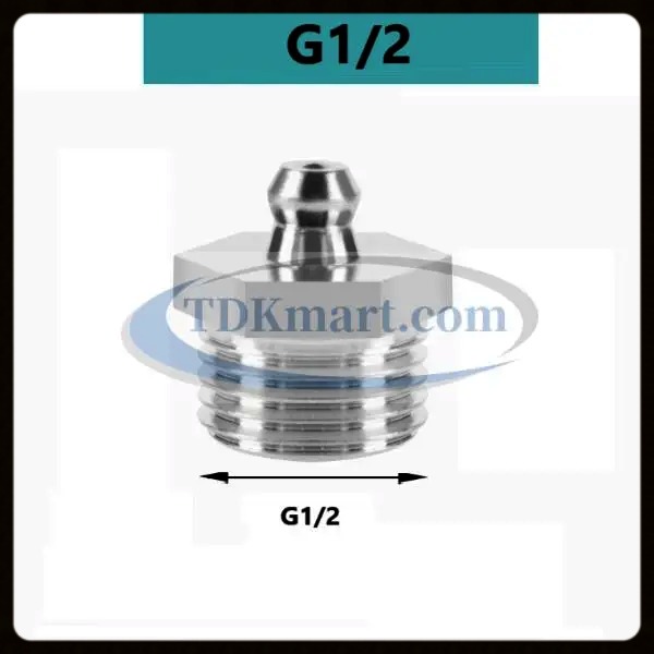 Vú mỡ G1/2-14 thẳng thép mạ