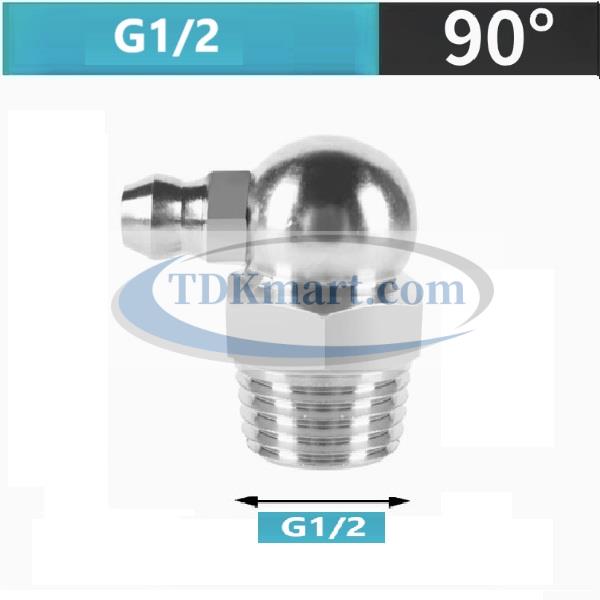 Vú mỡ Inox G1/2-14 90 độ