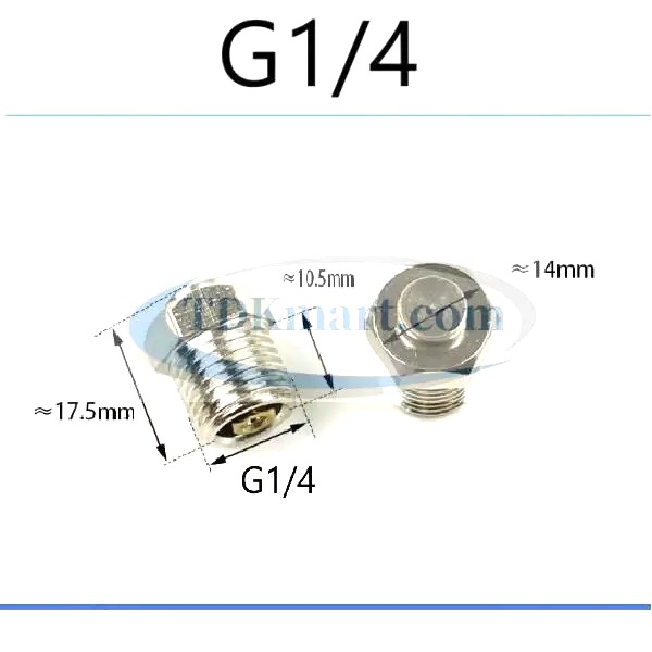 Van ốc xả mỡ ren G1/4 -19 đồng