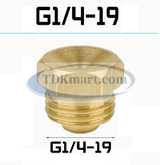 Vú bơm mỡ đồng đầu phễu G1/4-19