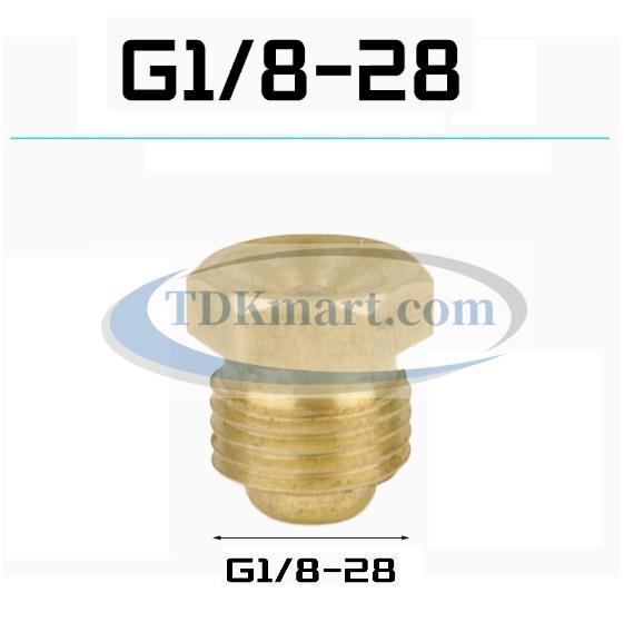 Vú bơm mỡ đồng đầu phễu G1/8-28