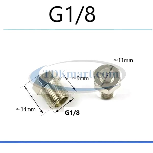 Van ốc xả mỡ ren G1/8 -28 đồng