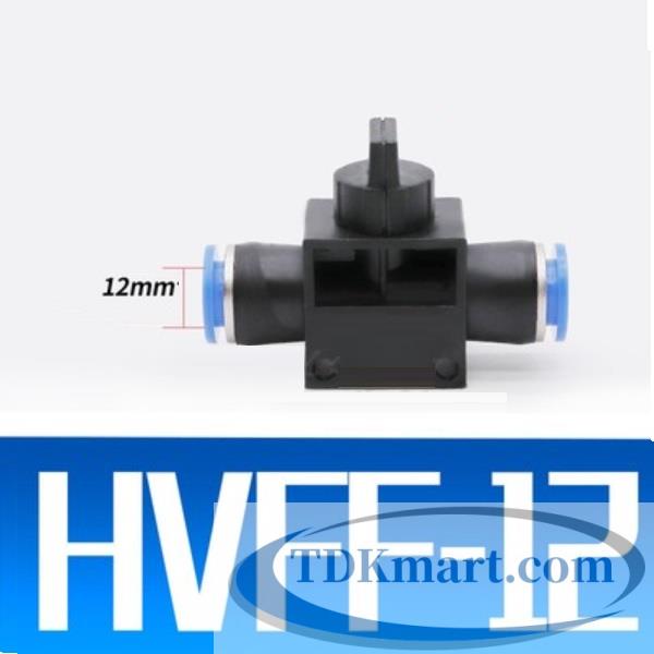 Van khóa khí nén HVFF-12 có 2 đầu ghim ống phi 12 mm