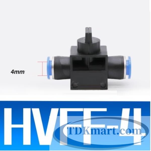 Van khóa khí nén HVFF-4 có 2 đầu ghim ống phi 4 mm