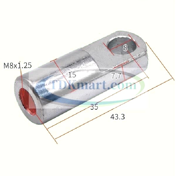 Đầu nối xi lanh khí nén chữ I-20