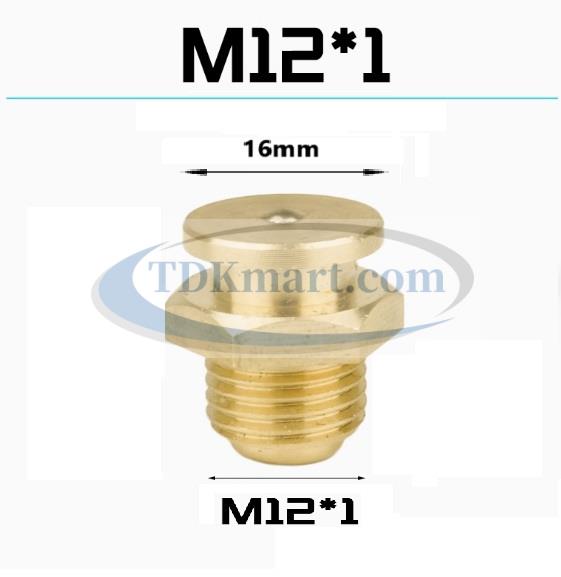 Vú mỡ nút đồng M12x1