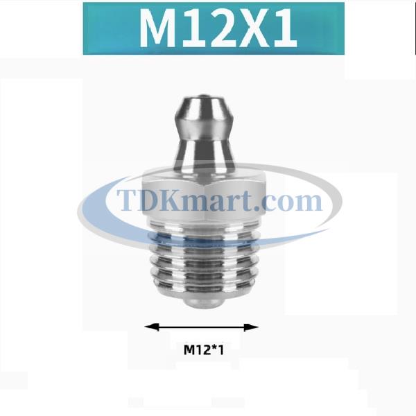 Vú mỡ Inox 304 M12x1 thẳng