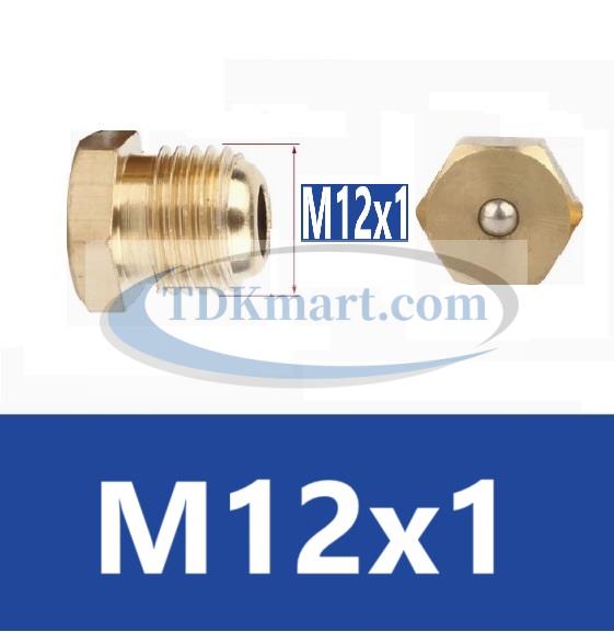 Vú mỡ đồng đầu phẳng M12x1