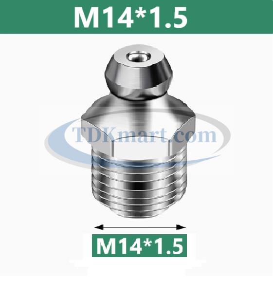 Vú mỡ thẳng thép mạ M14x1.5