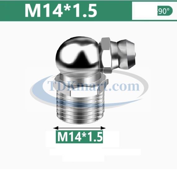 Vú mỡ nghiêng 90 độ thép mạ M14x1.5