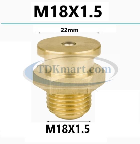 Vú mỡ nút đồng M18x1.5 (22)