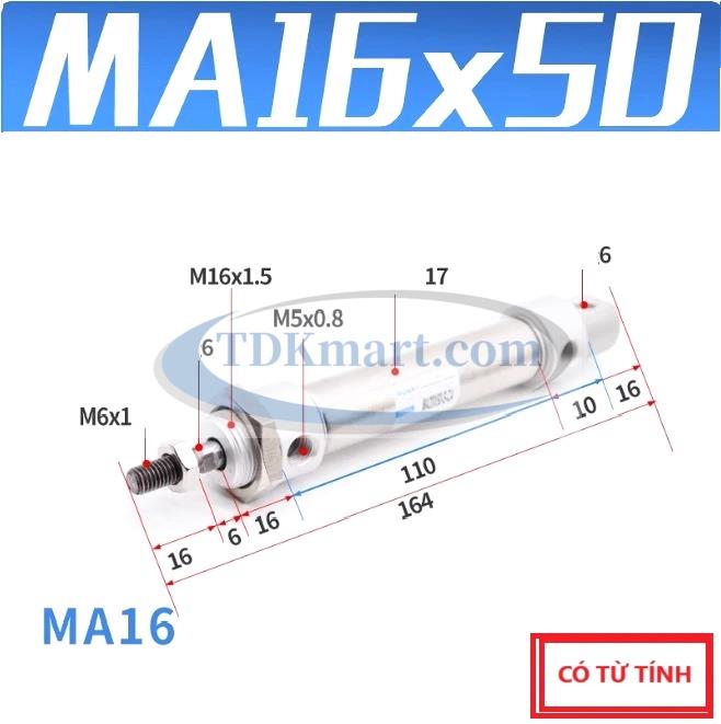 Xi lanh khí nén MA16X50-S-CA