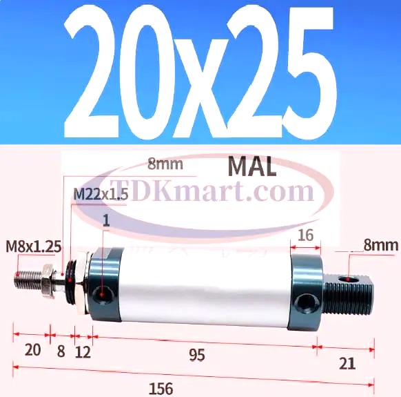 Xi lanh khí nén MAL20X25
