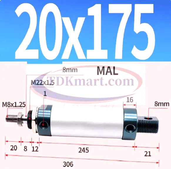 Xi lanh khí nén MAL20X175