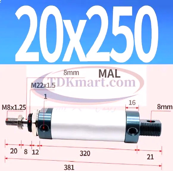 Xi lanh khí nén MAL20X250