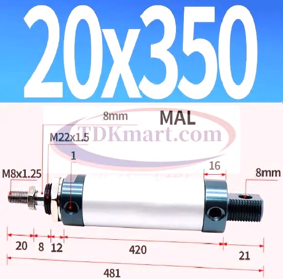 Xi lanh khí nén MAL20X350
