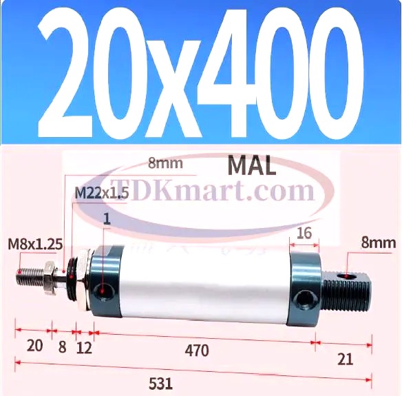 Xi lanh khí nén MAL20X400