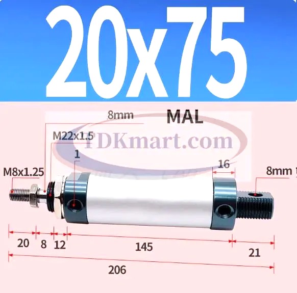 Xi lanh khí nén MAL20X75